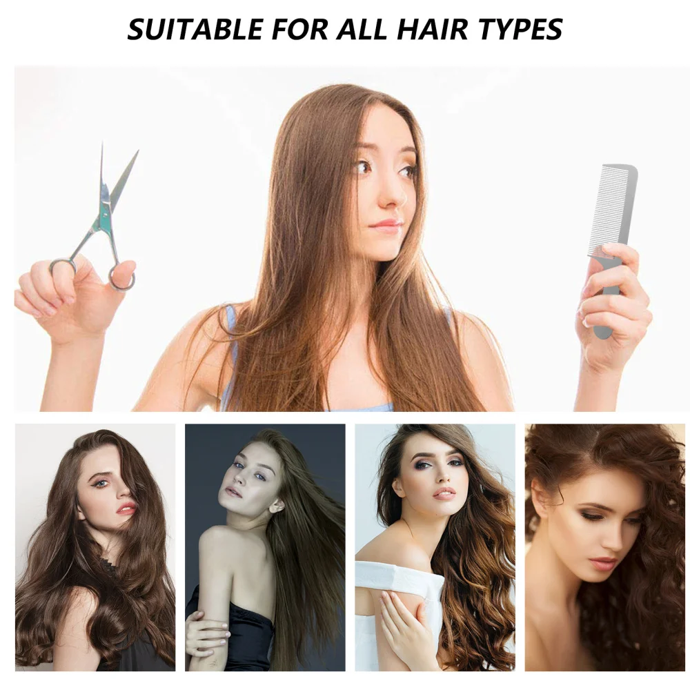 

3pcs Stainless Steel Hairdressing Comb Styling Comb Barbers Cutting Comb