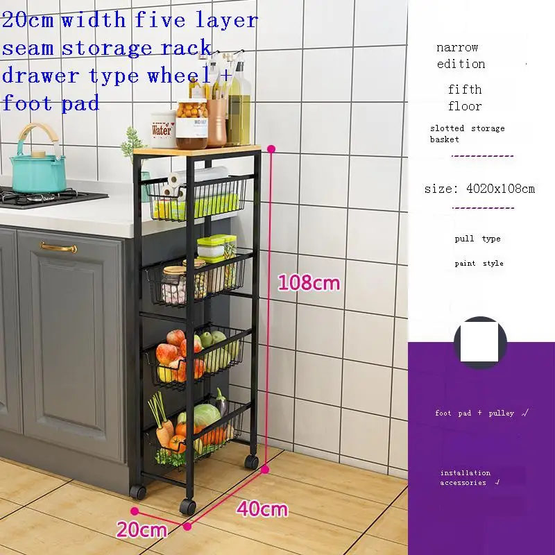 

Mensola Kitchen Spice Mensole Articulos Cocina Room Home Utensilio De Cozinha Estantes Organizer Prateleira with Wheels Rack