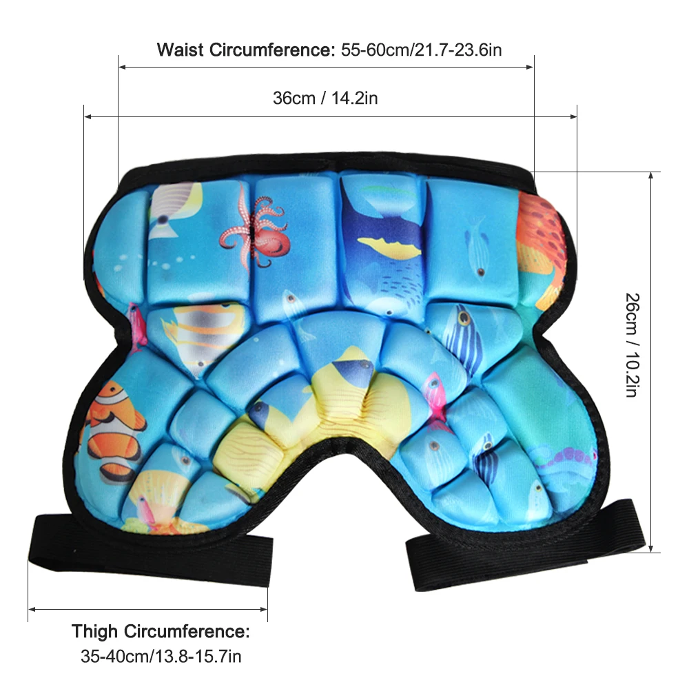 Детские Хип Pad 3D хип мягкие защитные лыжи коньки сноуборд шорты для велоспорта