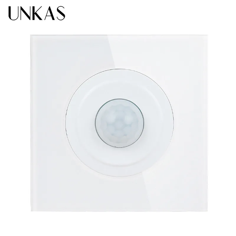 UNKAS Новое поступление кристальная панель из закаленного стекла датчик движения
