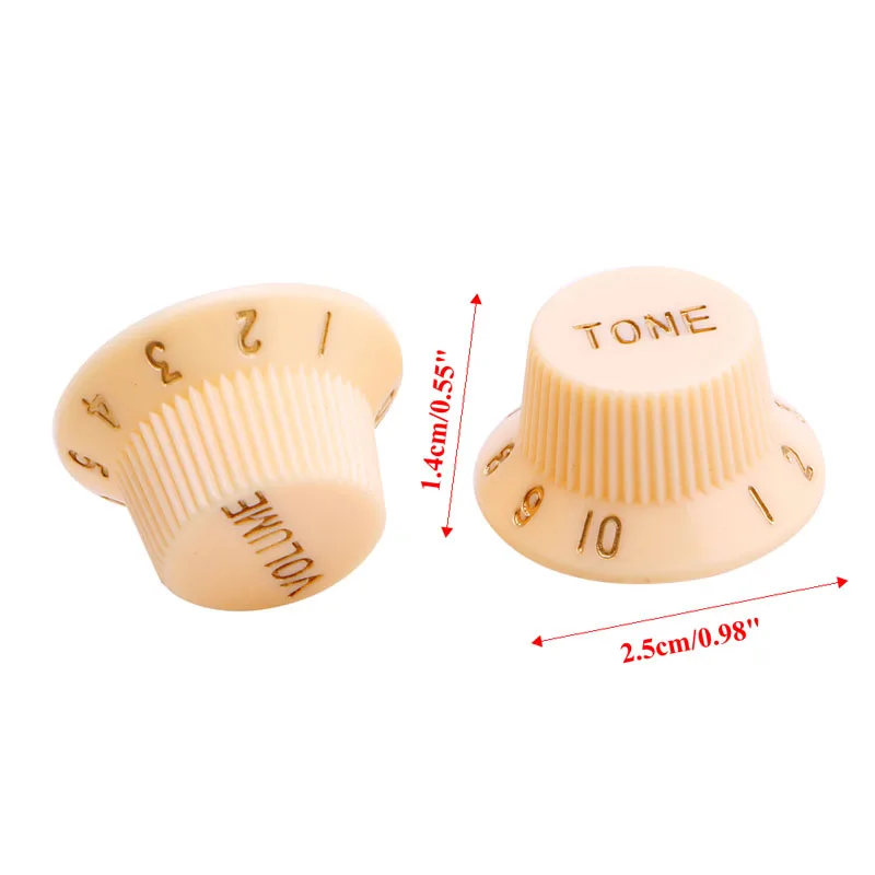1 Volume 2 Tone Knob Button Guitar Control Knobs For FD ST Cream | Спорт и развлечения