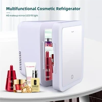 ckeyin 4l mini beauty refrigerators cosmetic fridge facial mask skin care product cooler led makeup mirror home use car freezer