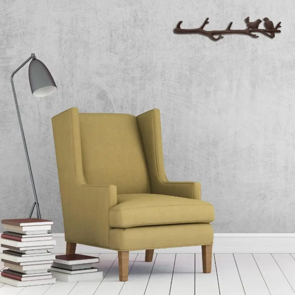 Ретро чугунная Милая птичка на ветке вешалка с 6 крючками декоративный чугунный