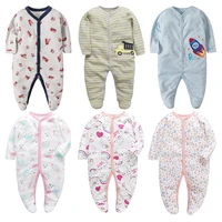 sleepwear for newborn boys and girls long sleeved cute print cotton fashion pajamas 0 12 months sleepsuit baby clothing