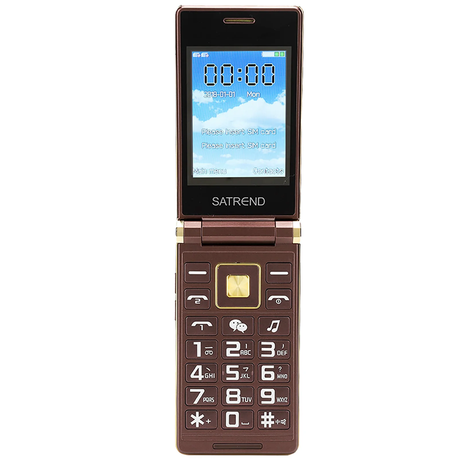 A15 5 5-дюймовый сенсорный экран с двумя экранами флип-телефон SIM-картами 6 1-100 в -