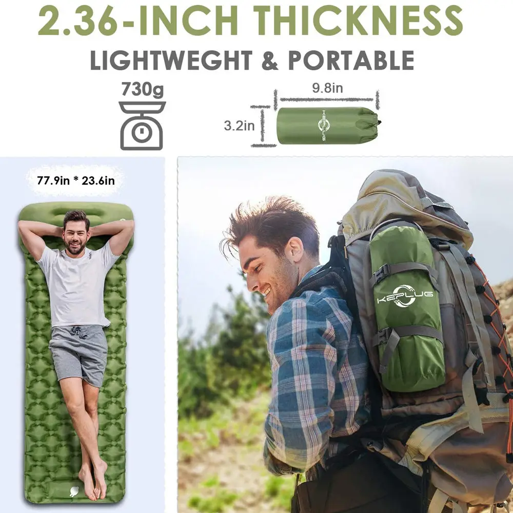 comprar Acampamento Ao Ar Livre Almofada De Dormir Com Travesseiro Removível Impermeável Caminhadas Infláveis Ultraligh Mochila Caminhadas Viajar Esteira