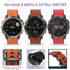 Ремешок для часов Garmin Fenix 6 6X Pro 5 5X Plus 935 3 HR D2 MK2, силиконовый, 22 мм, 26 мм