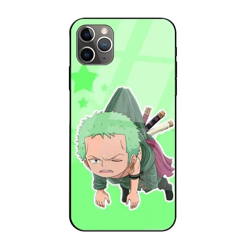 

0 Cartoons One Piece Phone Case Tempered Glass For Iphone 6 6s 7 8 Plus XR X XS 11 12 Pro Max