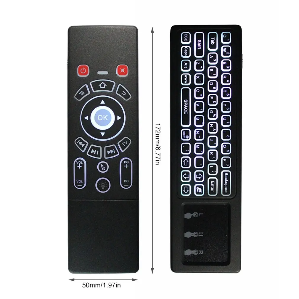 

T6 Backlit 2.4GHz Air Mouse Mini Wireless Keyboard Touchpad Remote Control For Android TV Box PC Projector Tablet