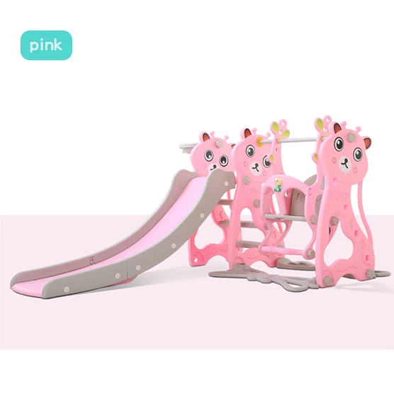 pink Детское кресло-качалка, музыкальная горка, комбинация, стрельба, баскетбольная история, музыкальная обучающая машина, мультяшный набор с водяным потоком - Цвет: pink