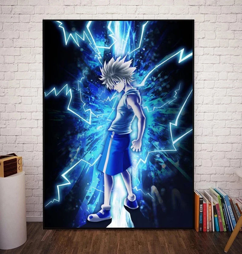 Anime Poster Hunter X Killua Zoldyck Kurapika Gon Freecss Hisoka Canvas Painting Kawaii Wall Picture for Boy's Room Decor | Дом и сад