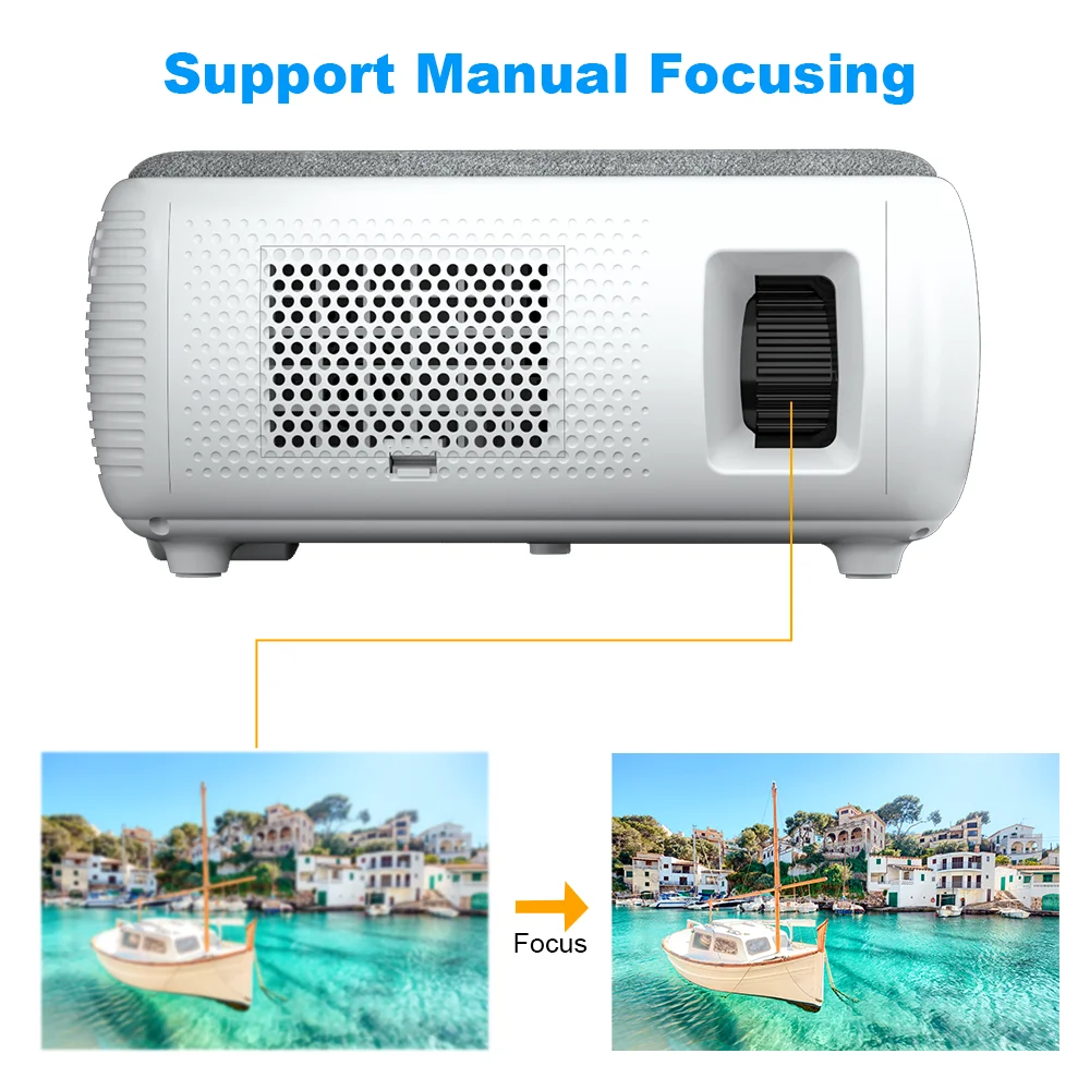 projector near me Salange Full HD Projector P88 Latest Android 9 Wifi Bluetooth 4K Decode 7000 Lumens 300‘’ Screen Home Theater Video Beamer cheap projector