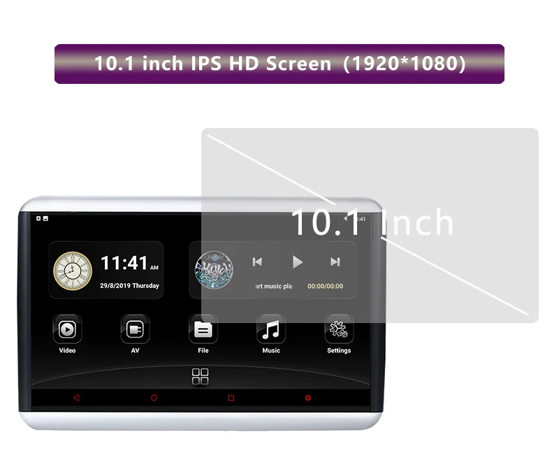10,1 дюймов Android 8,1 4K 1080P 1920*1200 Автомобильный подголовник монитор сенсорный экран wifi/Bluetooth/USB/SD/HDMI/FM/Mirroring/Miracast