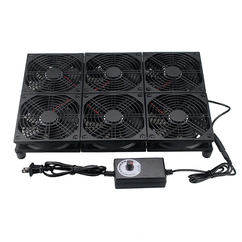 

Gdstime 120mm Router TV Box Cooling Fan with Speed Controller Large Air Flow Quiet Cooler Gaming Router Laptop Fan Base 2/4/6