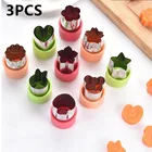 Нож для нарезки овощей в форме сердца, 3 шт., пластиковая ручка