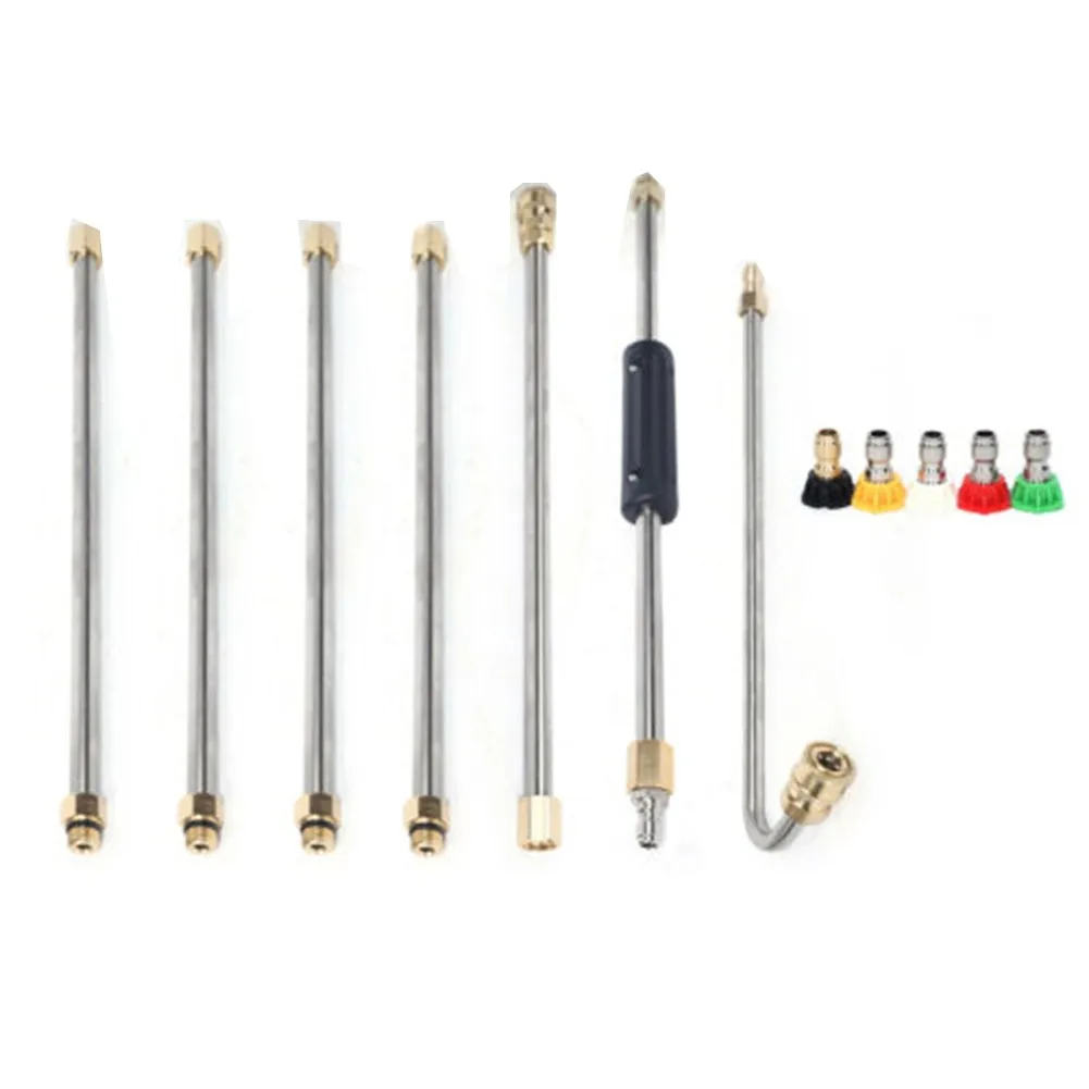 

Gutter Clean Tool High Pressure Washer Spray Gun Straight Rod Hose Water Nozzle Kit Metal Water Gun Garden Water Jet