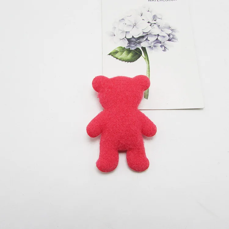 Red bear 10-50 шт в наборе, милые плюшевые мишки аппликация наборы сделай сам DIY для девочек Basteln Головные уборы шпилька аксессуары Artesanato Материал - Цвет: Red bear
