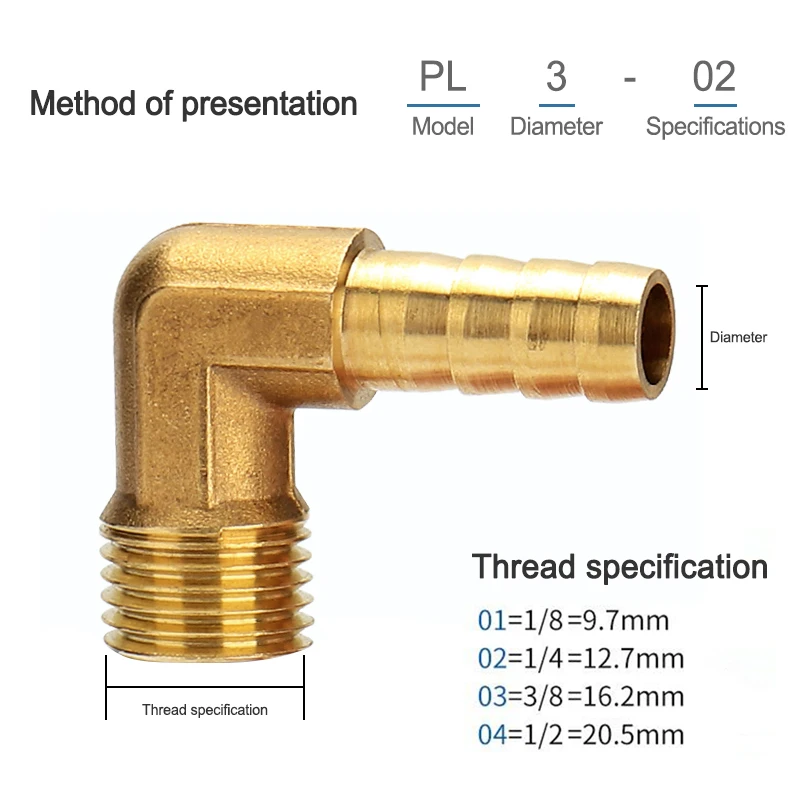 1 шт. штыревая резьба для 12 14 16 мм медная пагода соединительный шланг Локоть