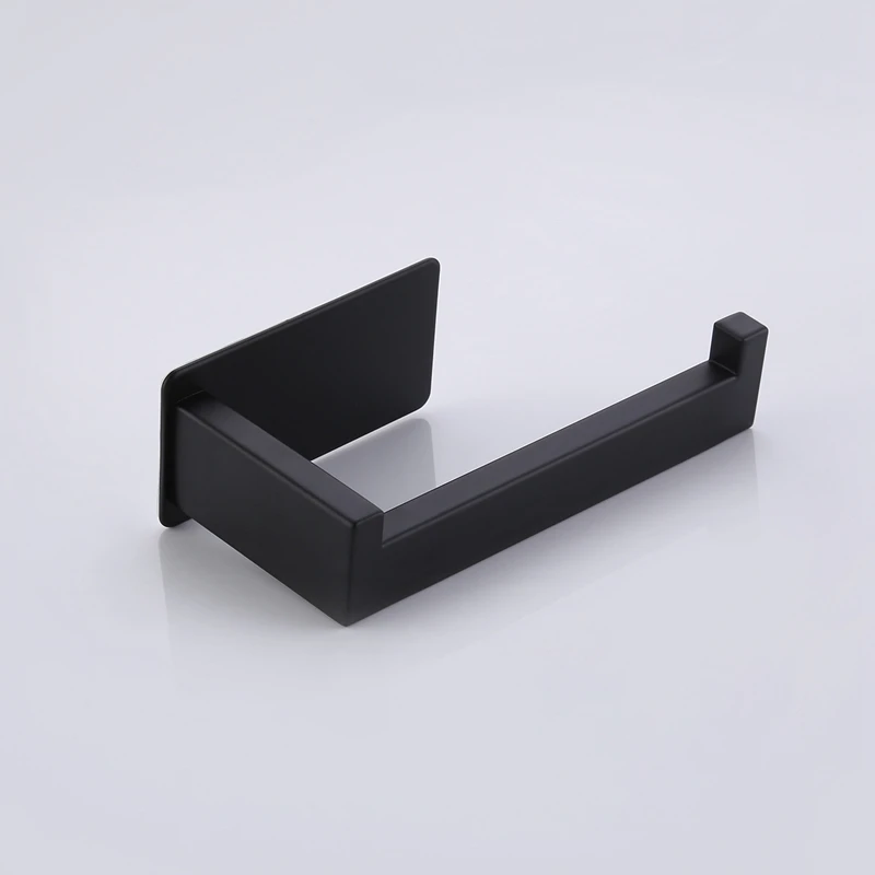 

Toilet Paper Holder Matte Black, Toilet Tissue Roll Holders Dispenser and Hangers Wall Mounted for Bathroom & Kitchen