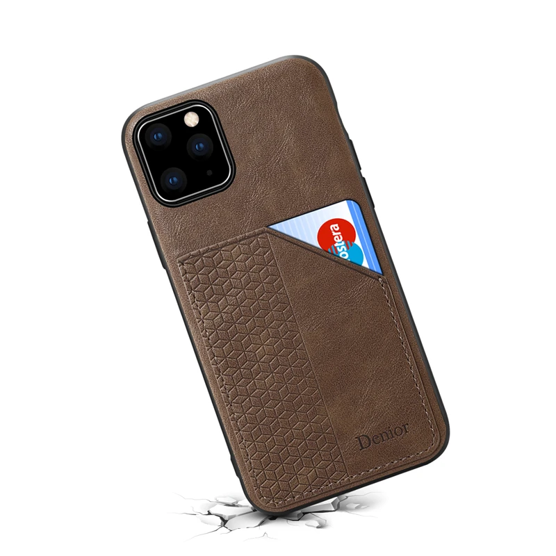Чехол для телефона с держателем карт Apple iPhone 11 Pro Max роскошный кожаный чехол