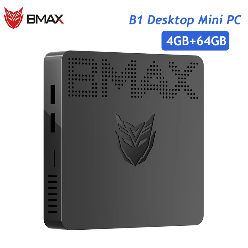 Мини ПК BMAX B1 Intel Celeron N3060 Windows 10 4 Гб ОЗУ 64 ГБ EMMC 2 ГГц + 5 Wi Fi 1000 Мбит/с BT4.2 USB3.0 поддержка