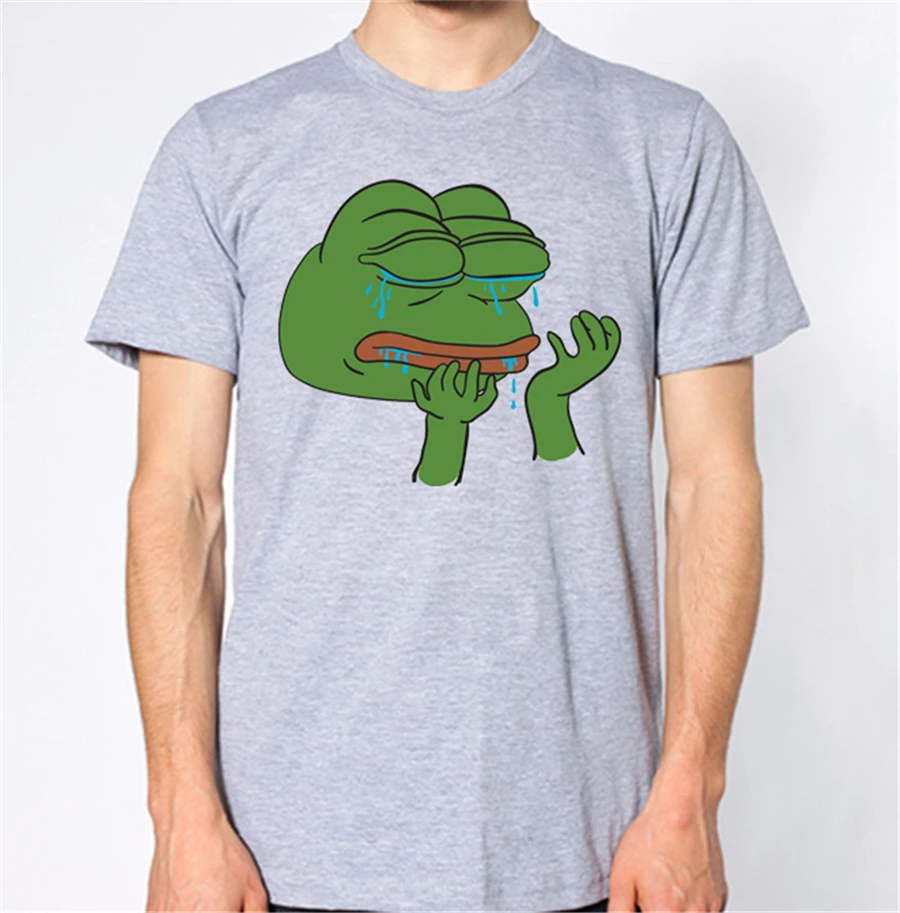 Pepe The Frog плач футболка уличная одежда 100% хлопок 7 цветов для мужчин и женщин