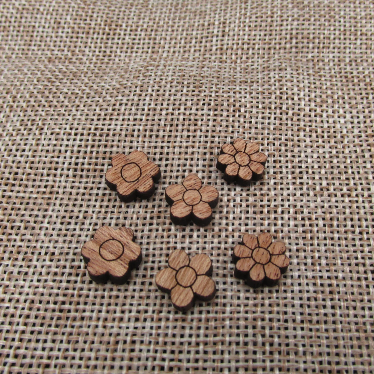 5 пар необработанных пустых растений дерево цветок икона деревянные вырезы формы