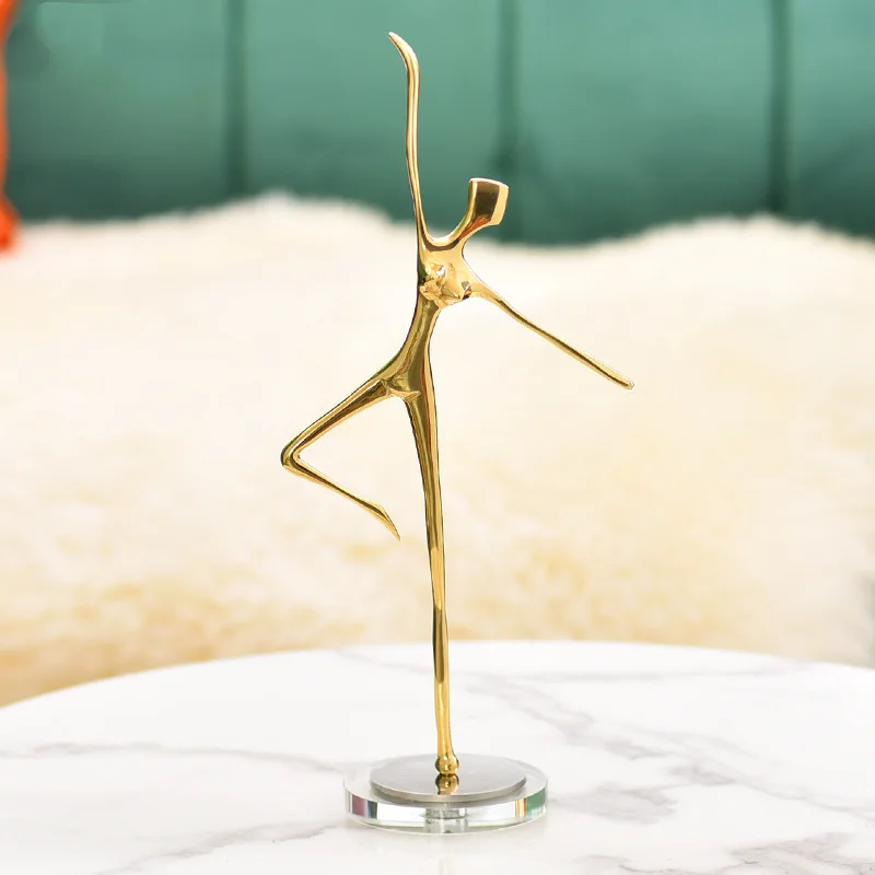 

Creative Home Accessories Ballerina Living Room Dancing Room Decorations Table Top Copper Ornaments Gift