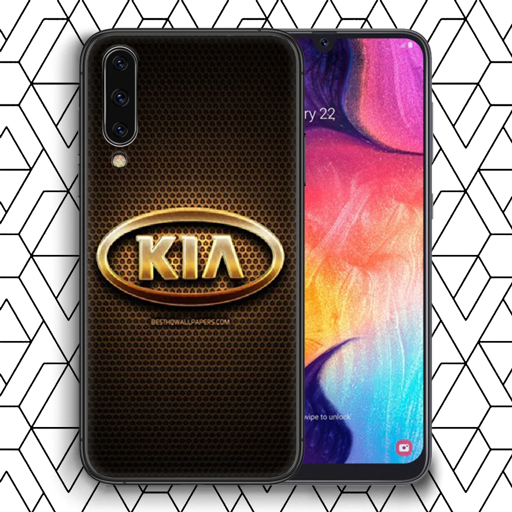 

KIA Car Phone Case For Samsung Galaxy A 3 5 7 8 10 20 20E 21S 30 30S 40 50 51 70 71 black Back Pretty Hoesjes Tpu Waterproof