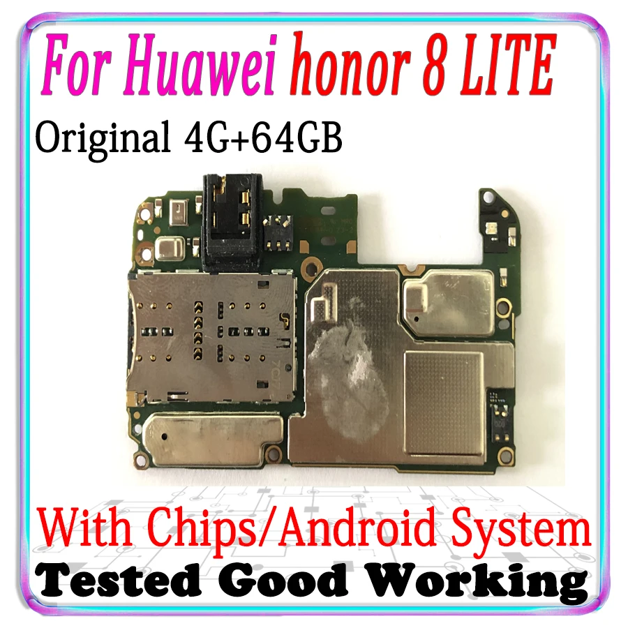 Материнская плата 4 Гб + 64 ГБ для Huawei honor 8 lite основная цепь гибкий кабель LITE