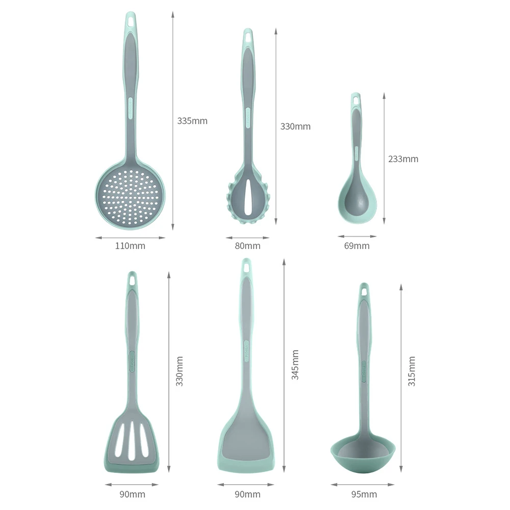 FaSoLa Silicone Spatula for Frying Pan Shovel Soup Spoon Noodle Cookware Cooking Accessories Tool Non-stic Kitchen Utensils | Дом и сад