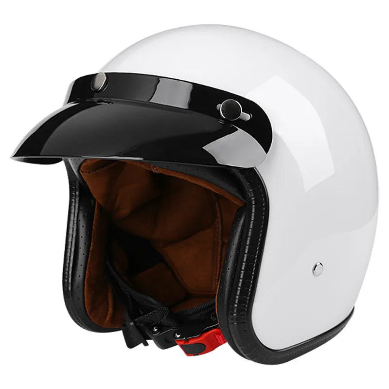 

Open Face Helmet Motocross Capacete De Capacete Cascos Para Casque Moto Motorcycle Accessories Atv Kask Gloss White M 57 58cm