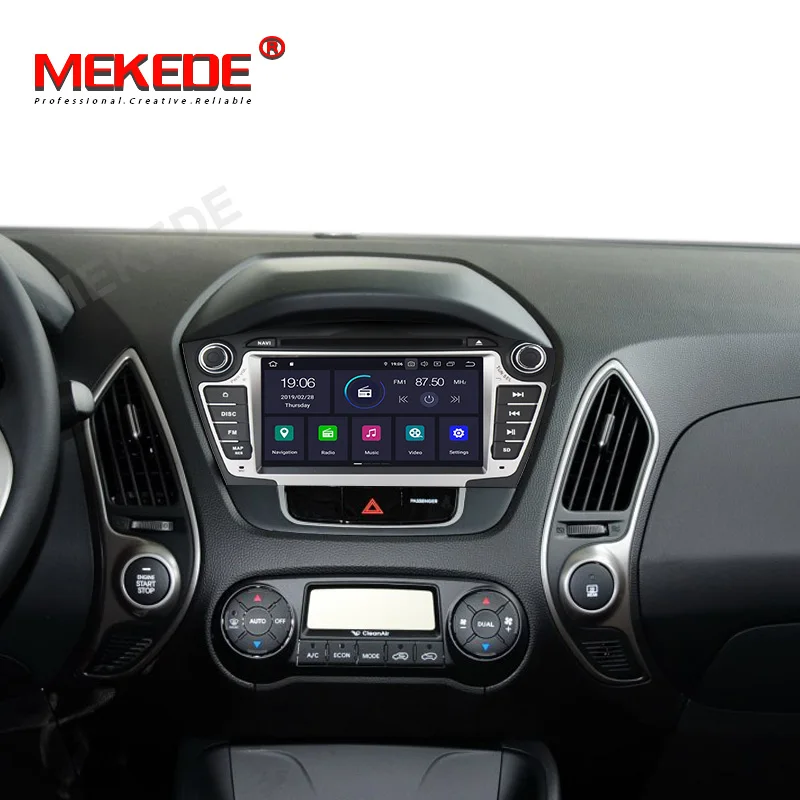 MEKEDE PX5 4+ 64G 1024x600 Android 9,0 автомобильный dvd-плеер мультимедиа для hyundai ix35 Tucson gps плеер навигация Радио Автомобильная компьютер