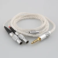 hifi 100 pure silver 8 core 2 5mm 4 4mm 3 5mm xlr headphone earphone cable for focal utopia fidelity circumaural