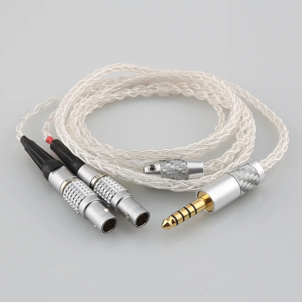 Hi-Fi 100% чистое серебро 8 ядер 2 5 мм 4 3 XLR наушники кабель для наушников фокусного