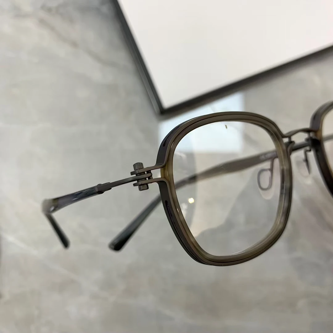 

2021 Frame Pure Titanium Glasses Vintage Men Full Rim Optical Eyewear Anti-Blue Light Goggle Prescription Eyeglasses for Women