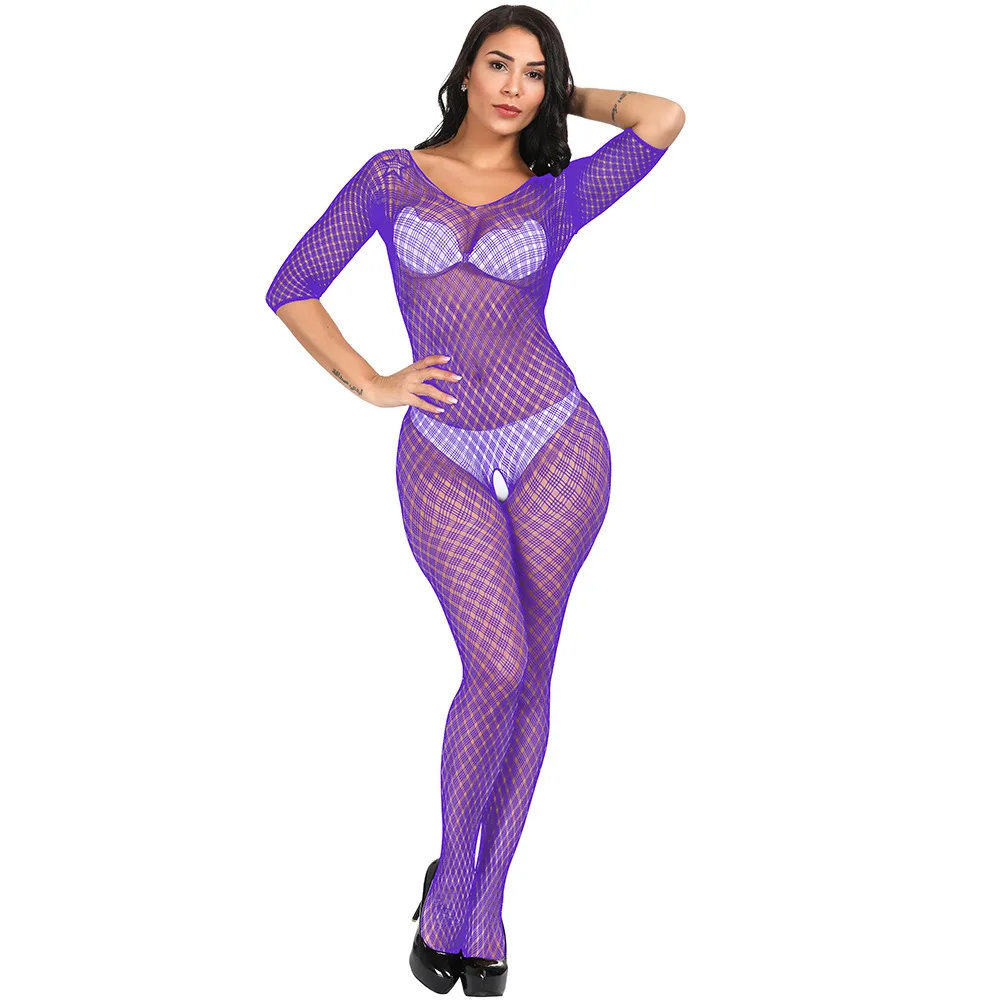 Сексуальное нижнее белье эротические прозрачные колготки с длинным рукавом и