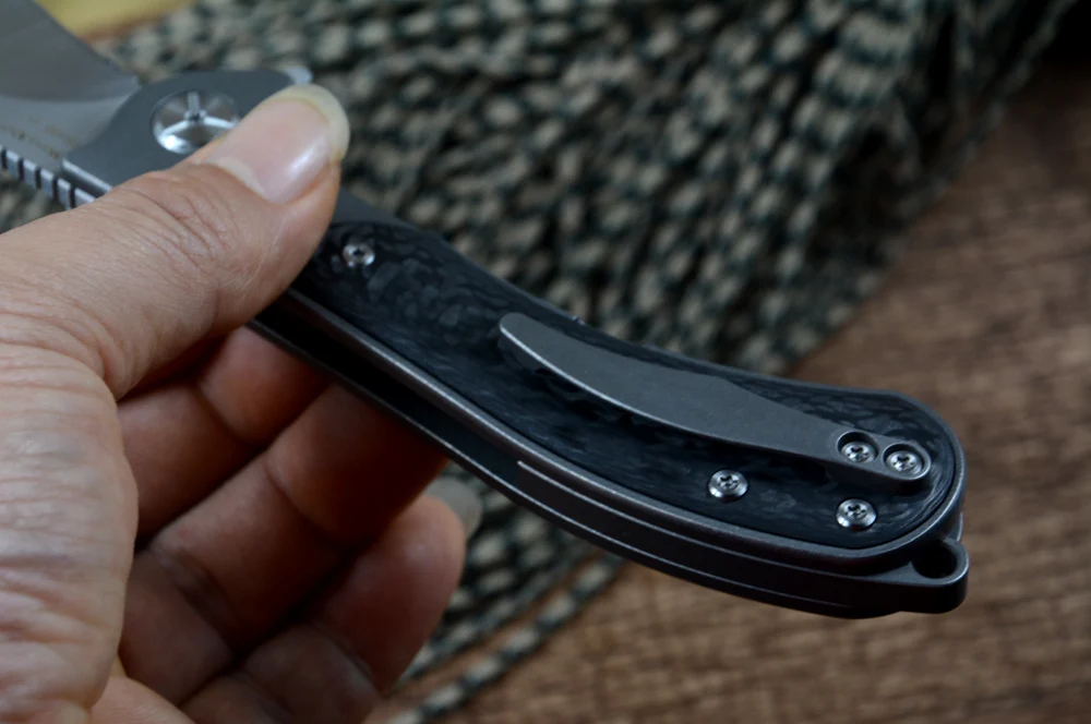 Складной нож Twosun TS388 быстрооткрывающийся клинок из титанового углеродного