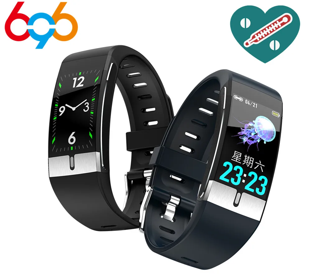 E66 фитнес трекер браслет температура тела ЭКГ умный Браслет монитор сердечного