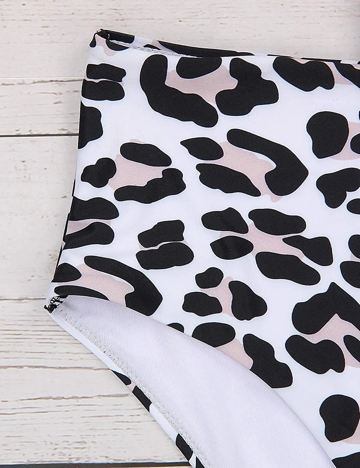 Женский купальник-бикини с высокой талией пуш-ап подкладом галстуком и узлом