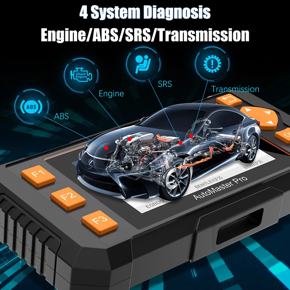 Foxwell NT634 OBD2 автомобильный диагностический инструмент двигатель ABS SRS трансмиссия