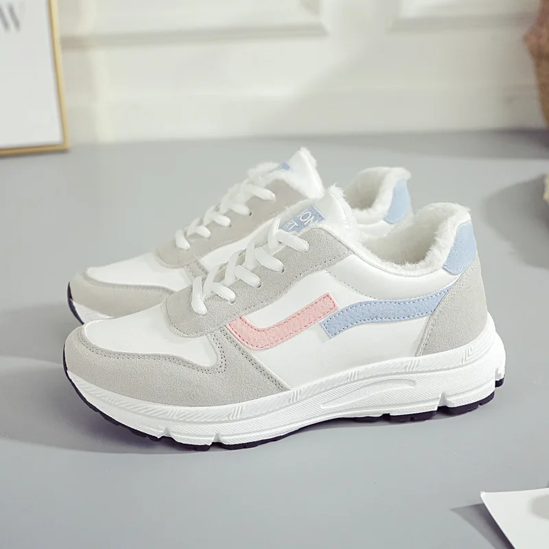 Новинка сезон осень-зима хлопковые ботинки женские кроссовки Вулканизированная