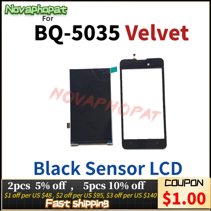 Novaphopat черный/золотой/белый для BQ 5035 бархат BQS сенсорный экран дигитайзер сенсор