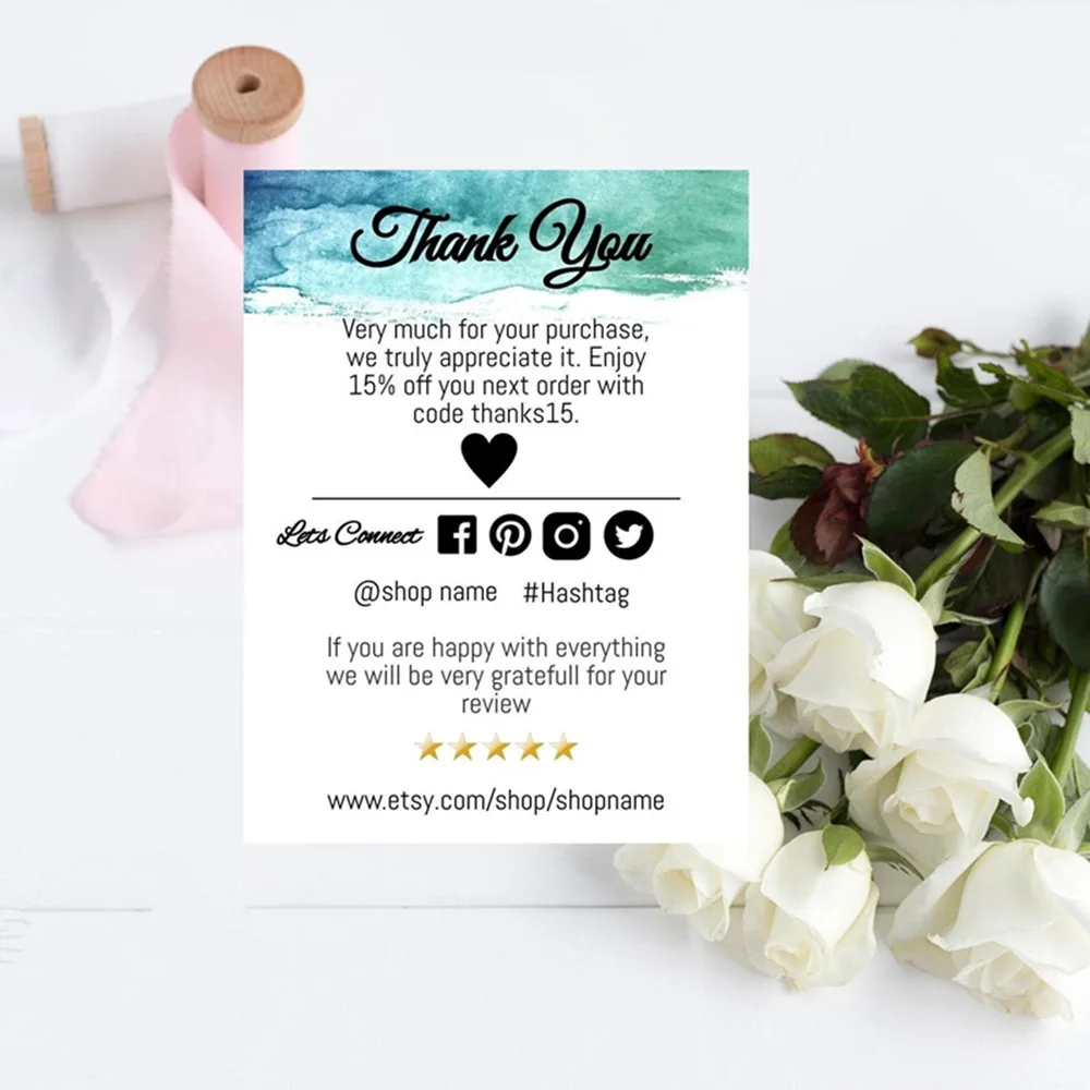 Таможня спасибо бизнес Вставка карты заказ упаковочная карта с социальных медиа