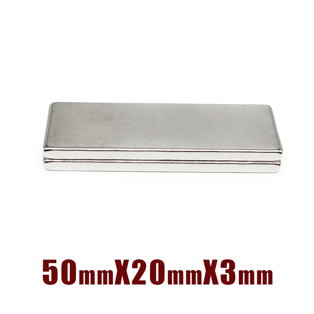 

2/5/10/15/20PCS 50x20x3mm Quadrate Strong Powerful Magnets N35 Block Permanent NdFeB Magnet 50x20x3 Rare Earth Magnets 50*20*3
