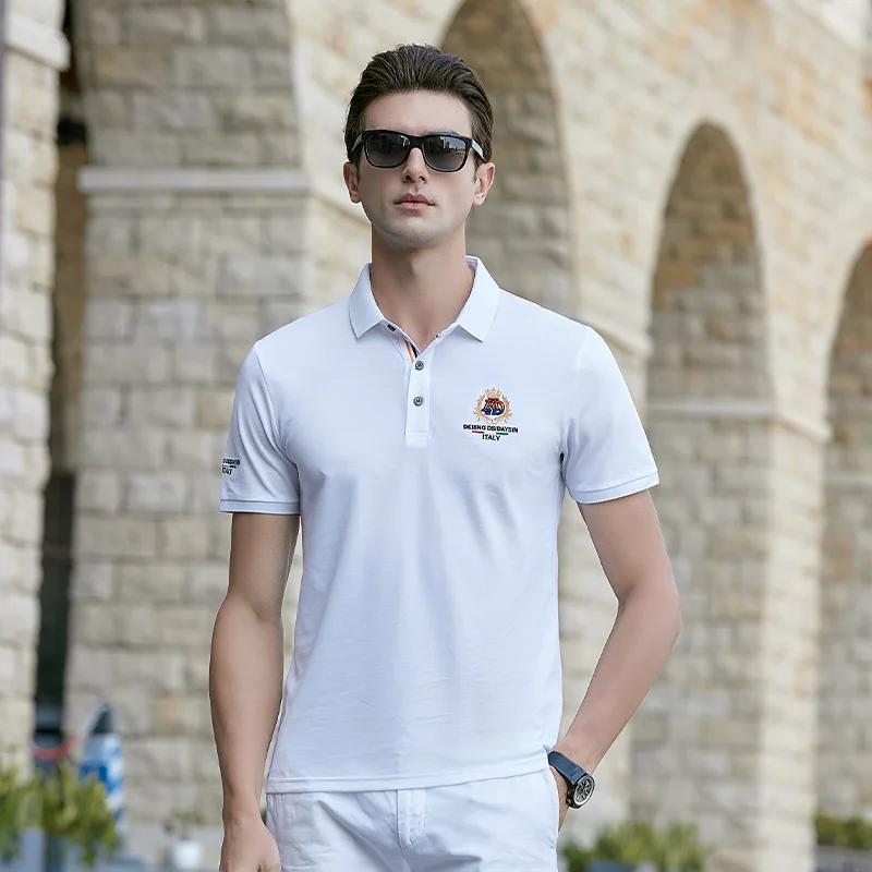 

2021 Paul Summer New Men's Short Sleeve Cotton T-Shirt Men's Large Size High Quality Trend Embroidered Lapel Men's Polo Shirt