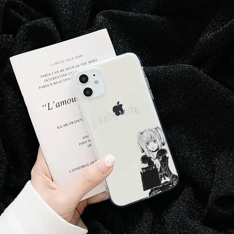 

Death Note anime Apple horror girl Phone Case Transparent for iPhone 6 7 8 11 12 s mini pro X XS XR MAX Plus cover funda shell