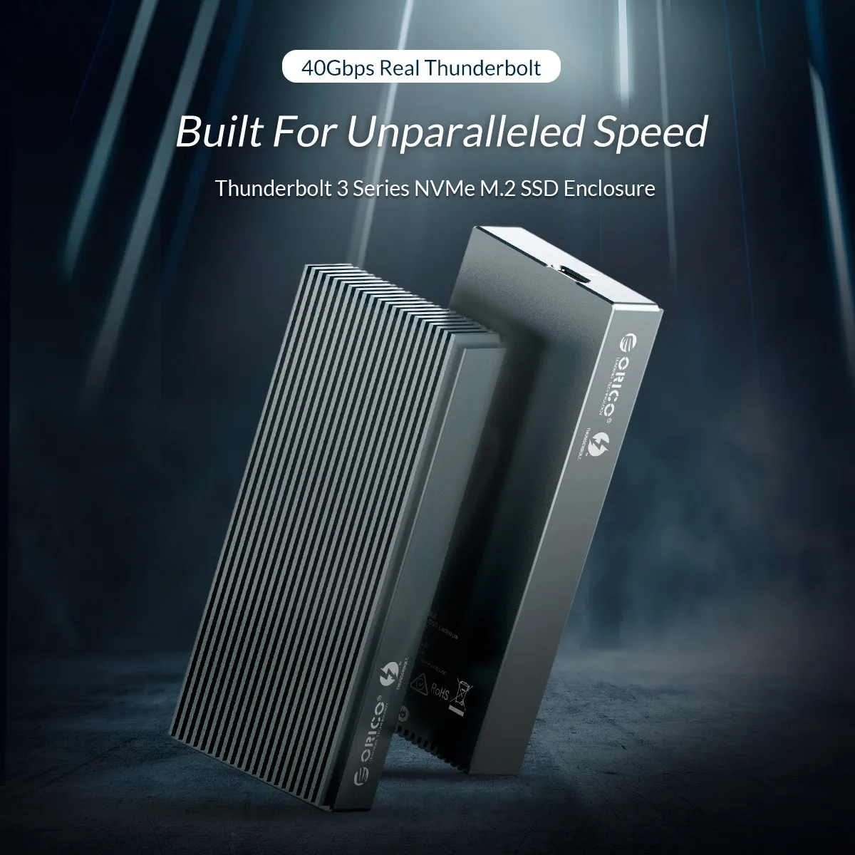 ORICO Thunderbolt 3 40 Гбит/с NVME M.2 SSD корпус 2 ТБ Алюминиевый USB C с 40 Гбит/с Thunderbolt 3 C до C кабель для настольного ноутбука
