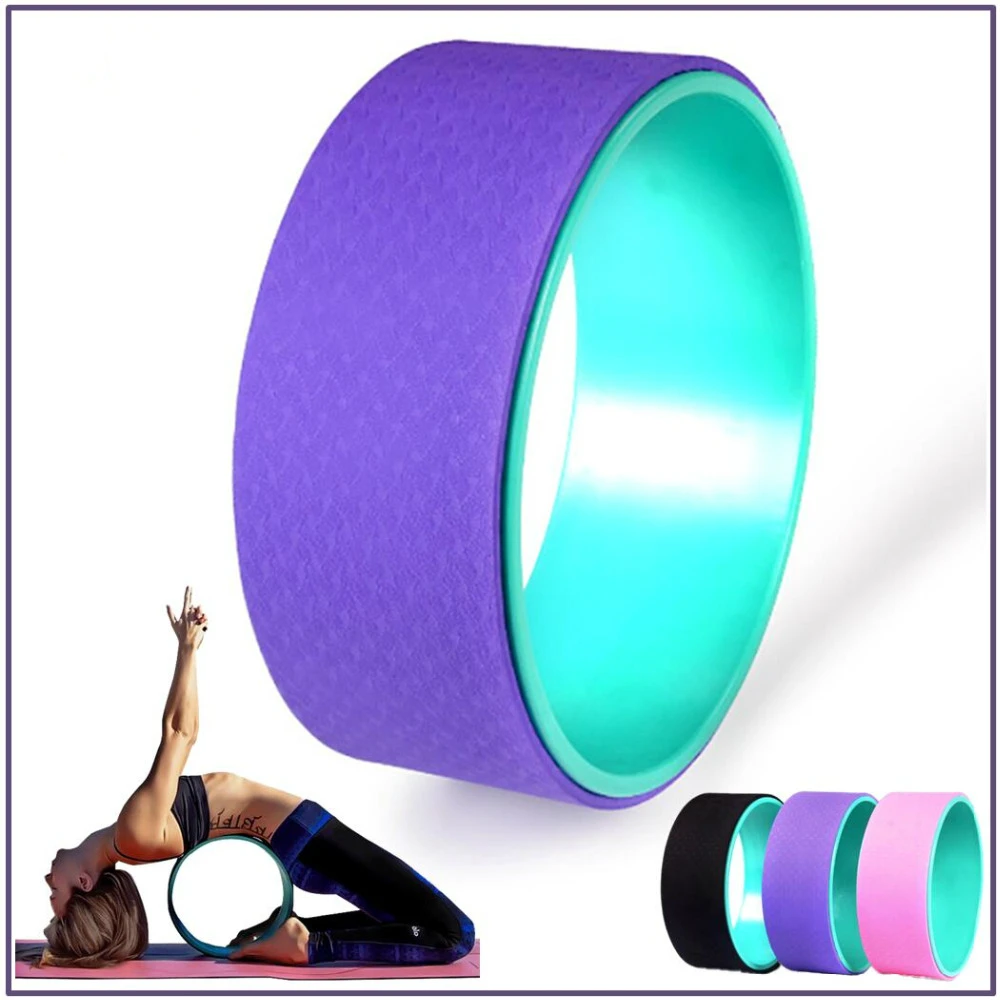 

TPE Yoga Circles Pilates Professional Waist Shape Bodybuilding ABS Gym Workout Yoga Wheel Back Training Tool For Fitness