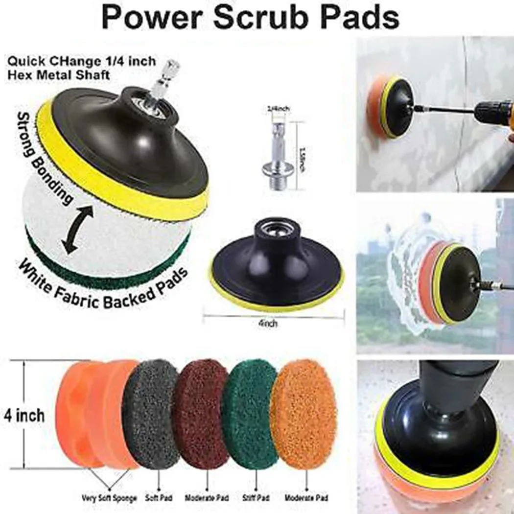 

Set Of 22 Drill Cleaning Brush Power Drill Attachment Grout Tile Cleaner Scrub Bathroom Kitchen Cleaning Cleaner Tools